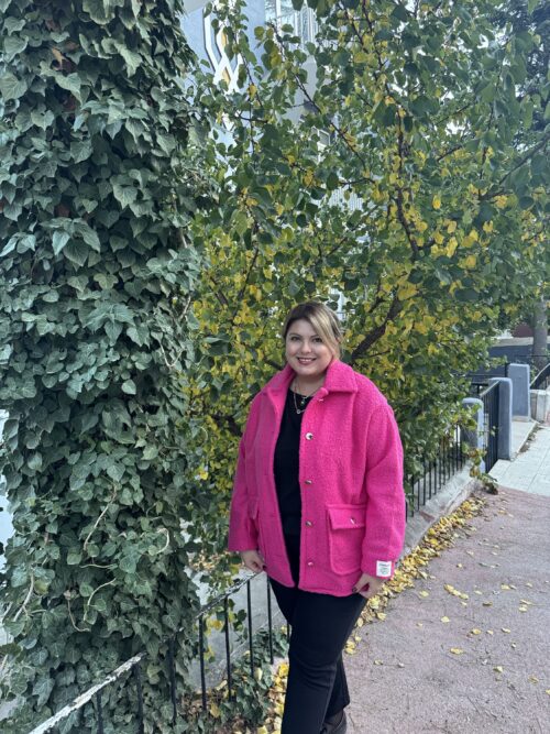 Pembe Buklet Astarlı kaban